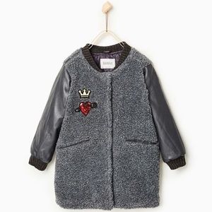 Long Fleece Bomber Jacket